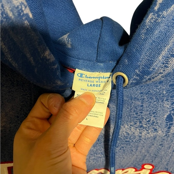 CHAMPION X FLAUCY Blue HOODIE - Picture 2 of 5